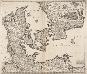 Dania regnum in quo sunt Ducatus Holsatia et Slesvicum Insulae Danicae et Provinciae Iutia, Scania, Blekingia et Hallandia